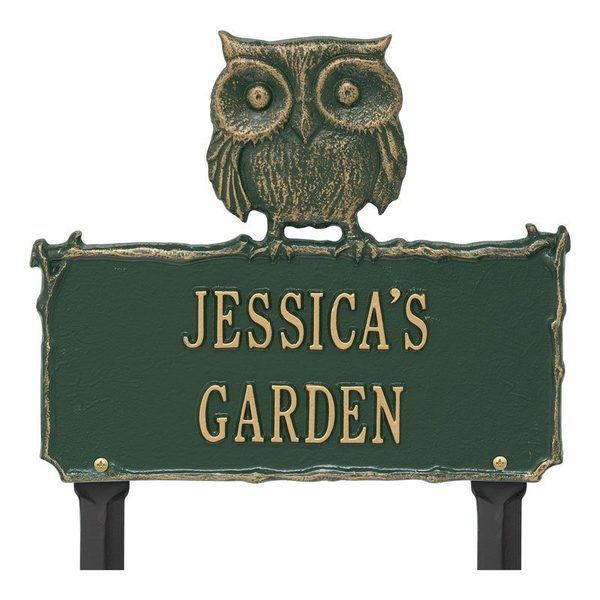 Owl Garden Green Dedication Plaque